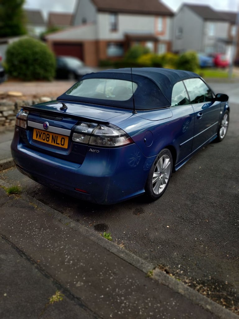 SAAB 93 AERO Convertible 2.0L turbo, manual gearbox. 2008 ULEZ compliant.