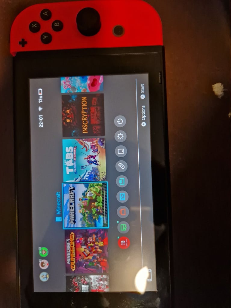 Nintendo switch with digital games and carry case (see below)