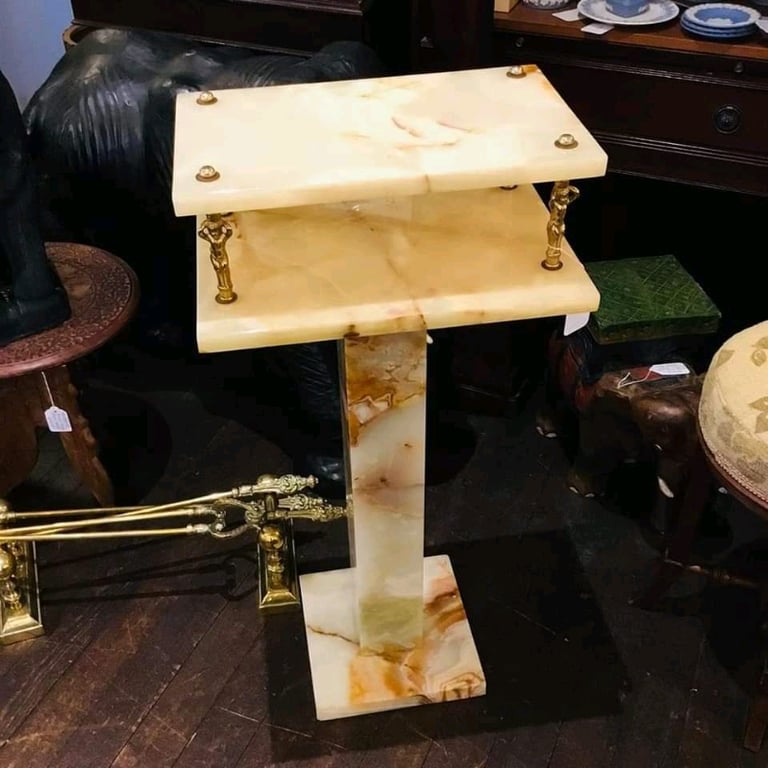 image for Vintage Onyx Telephone Table Plant Stand