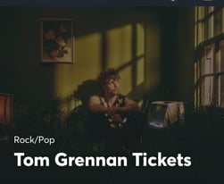 Tom Grennan tickets x2 STANDING