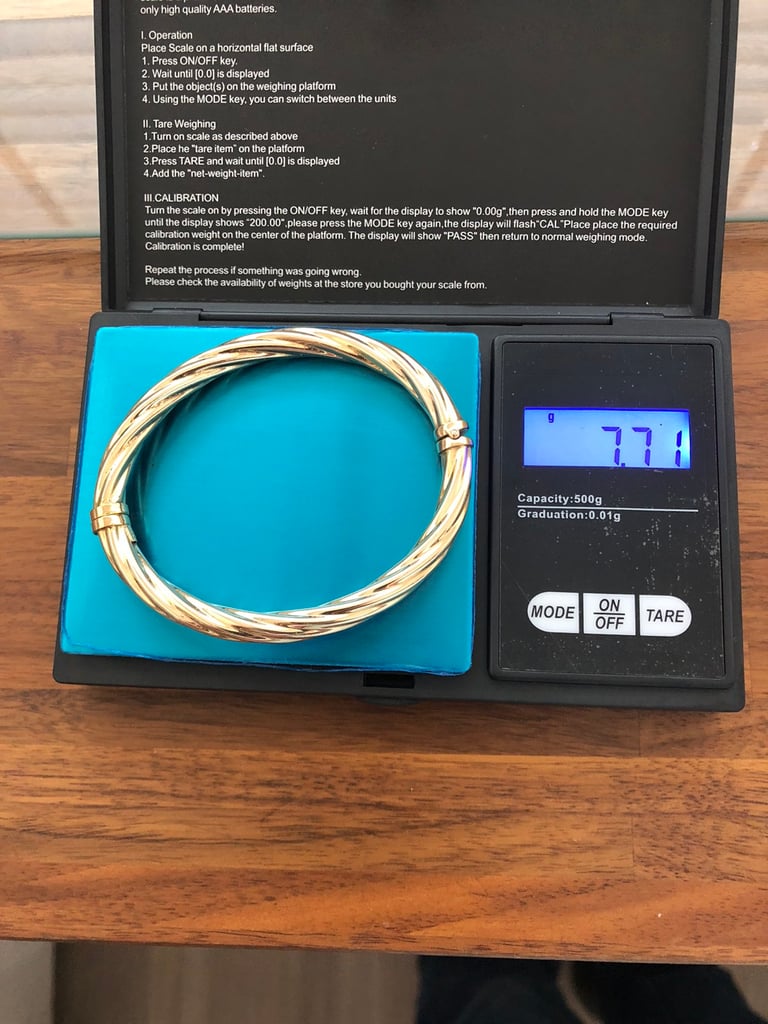 Gold bangle 