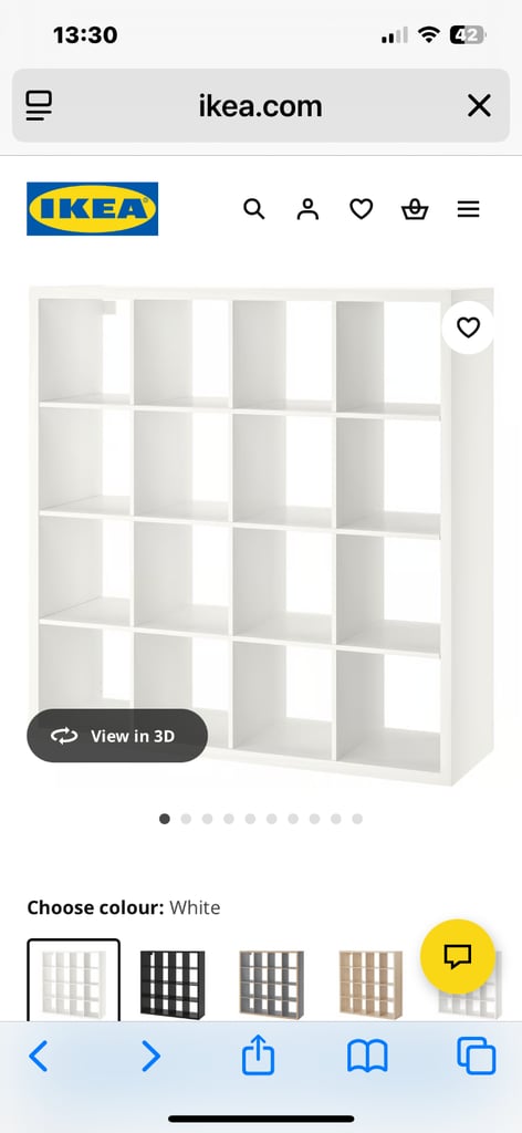 image for IKEA Kallax storage unit - 16 cubes
