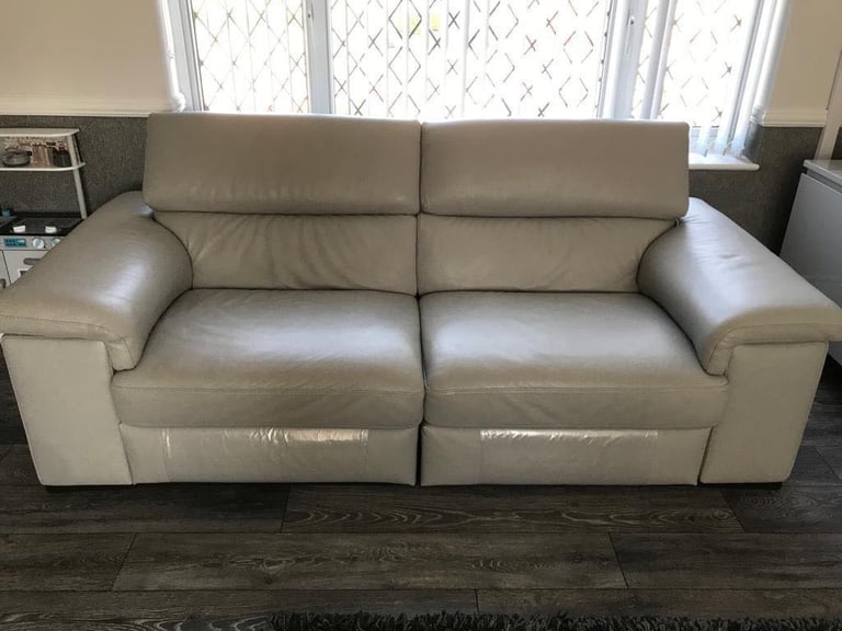 Leather sofa & chair (matching set) 
