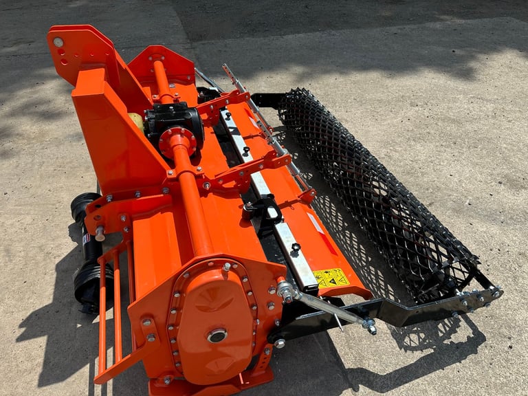 NEW Heavy Duty 200 cm Stone Burier Rotavator Tiller Packer Roller for tractor