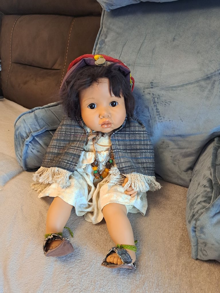 Collectors doll limited edition on ethnic style clothing