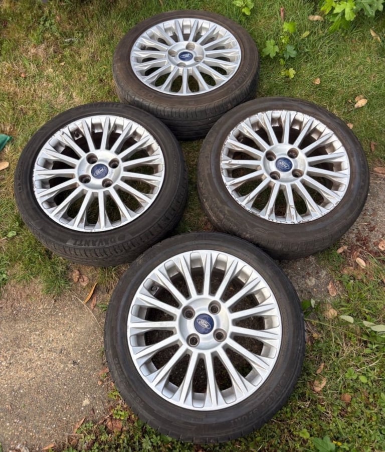 16” 4x108 Ford fiesta zetec ecoboost spoke alloy wheels alloys with tyres Mk8