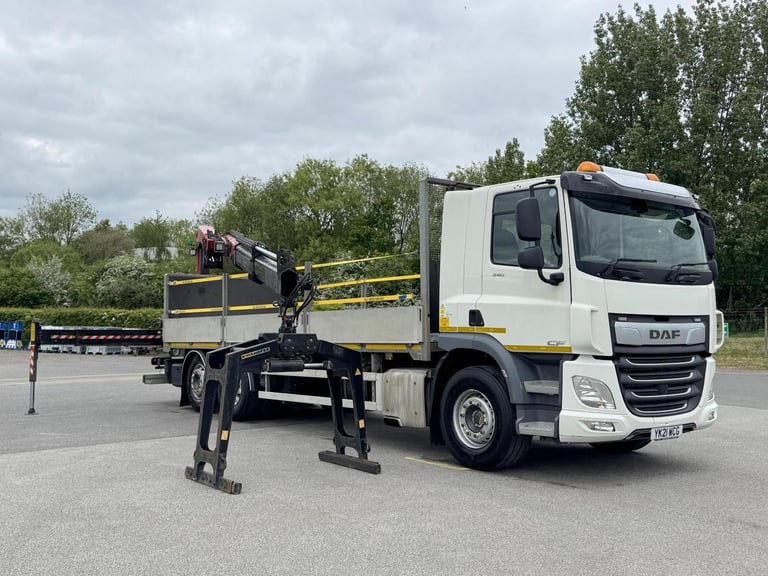 2021 21 Plate Euro 6 DAF FAR CF 340 26t 6x2 Rearmount Crane Vehicle 