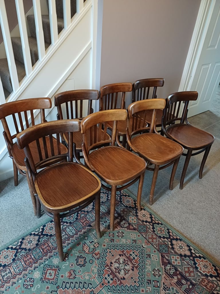 SET OF EIGHT THONET CAFE CHAIRS 