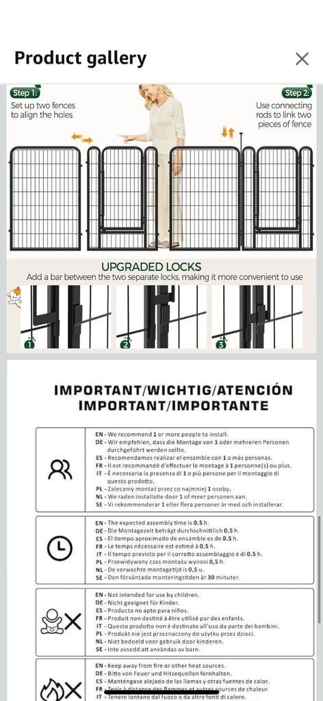 image for 6 pan heavy duty holding pen 