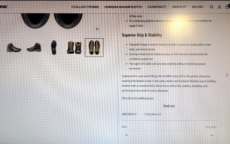 Scarpa Terra GTX Premium Leather Hiking Boots