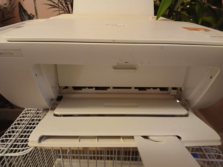 HP Deskjet 2710e printer, white.
