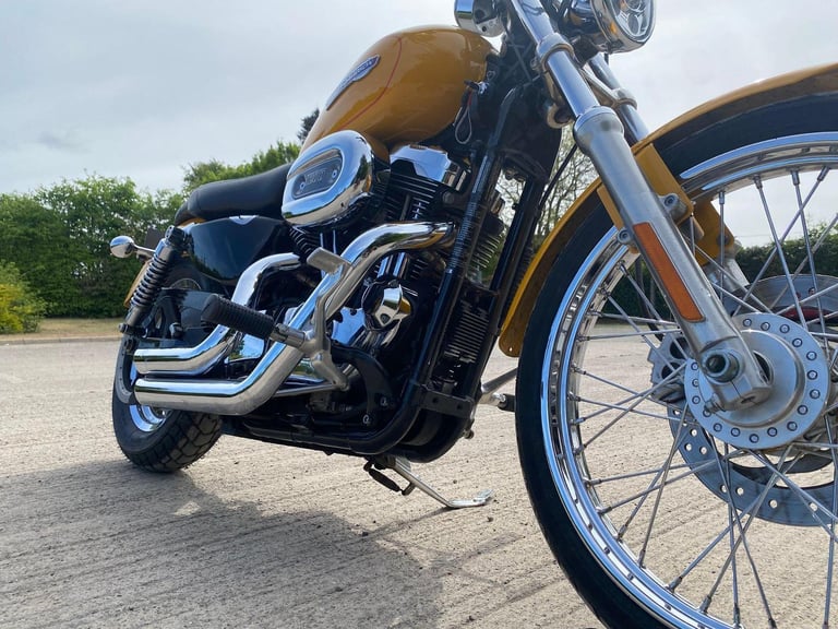 2008 57 HARLEY DAVIDSON XL 1200 C XL1200 CUSTOM SPORTSTER YELLOW CRUISER STUNNER