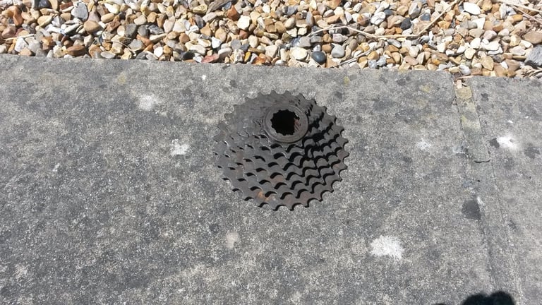 Rear 26inch wheel with 7speed cassette with inner tube and tyre