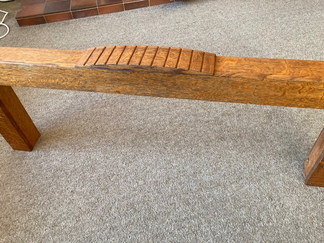 Wooden hearth surround, Mid century