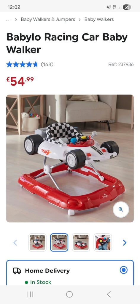 image for Babylo Racing Car Baby Walker