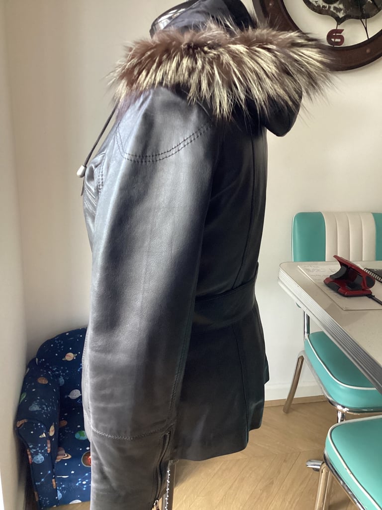 Aviatrix brown leather jacket