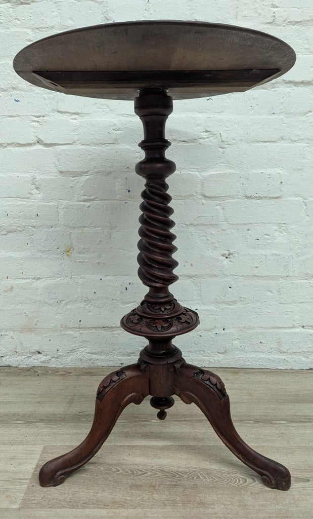 19th century walnut occasional table plant stand 