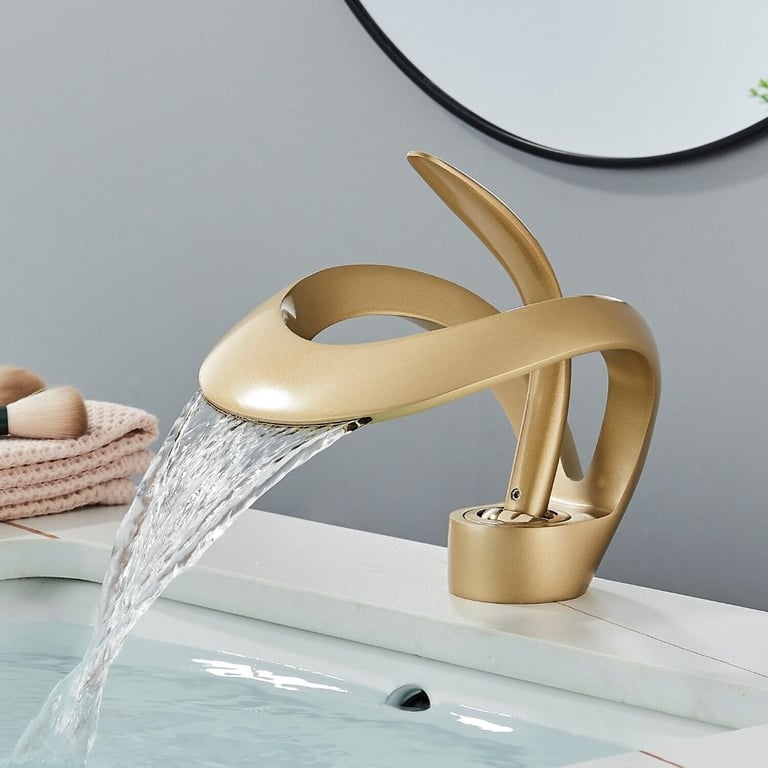 New Golden Single Handle Basin Mixer Tap RRP £170 Our Price £110