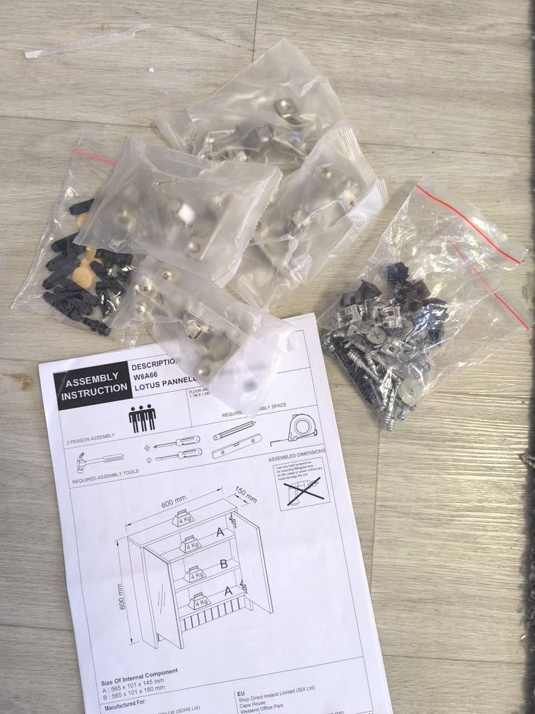 Pannelled Mirror Cabinet