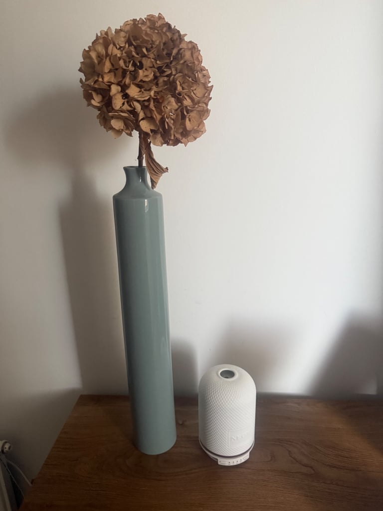 image for Tall grey vase ornament decor 