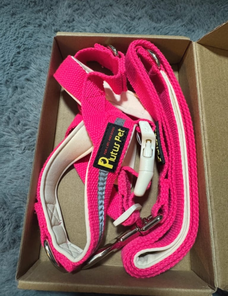 NEW Pets Purest Hot Pink Dog Harness Lead Size Small Set