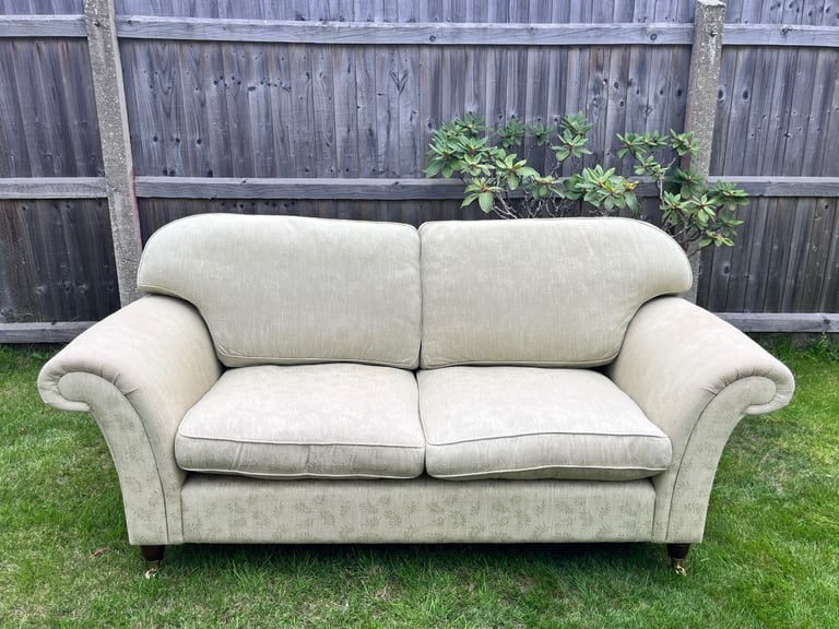 Laura Ashley 2 Seater Sofa 2 Wingback Chairs & Storage Footstool Possible Delivery 