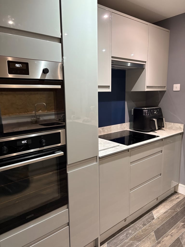 image for High Gloss Grey Kitchen units & appliances 