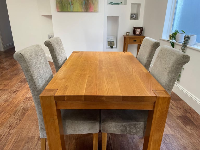 image for Oak Dining Table and Chairs 