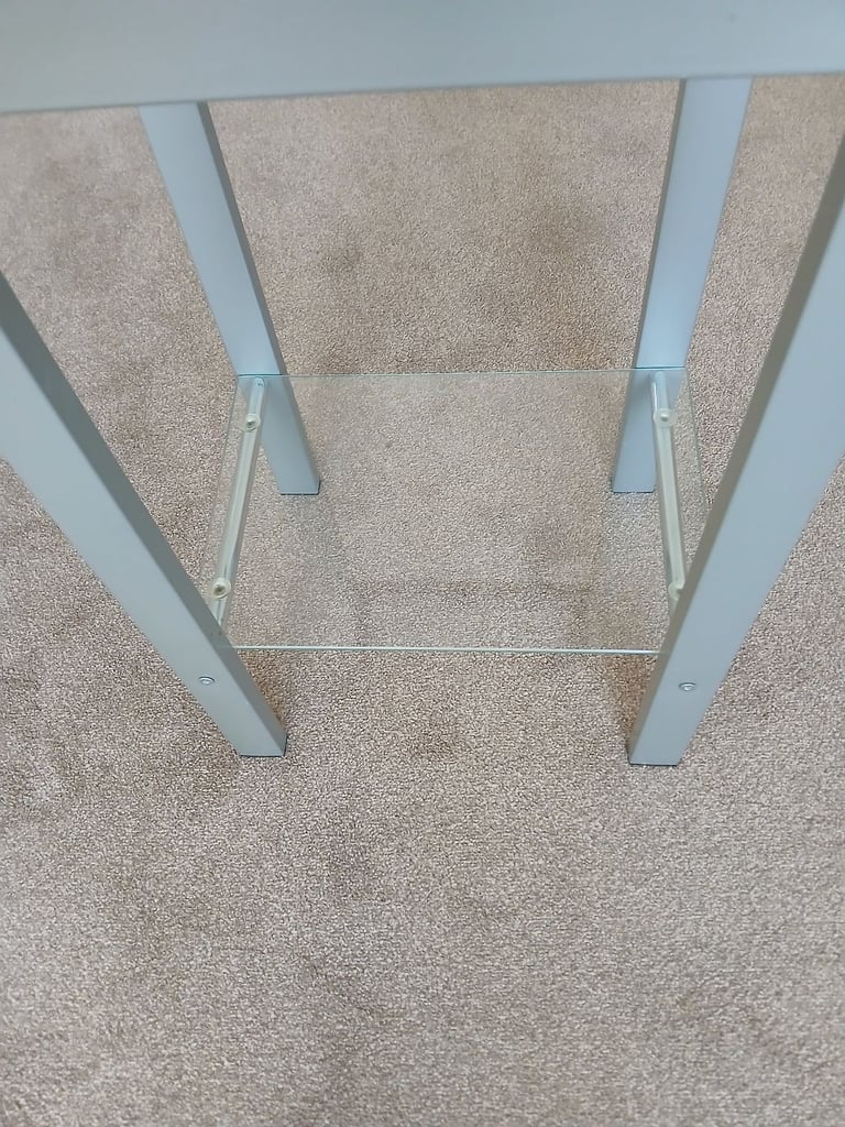 Glass topped side / lamp table