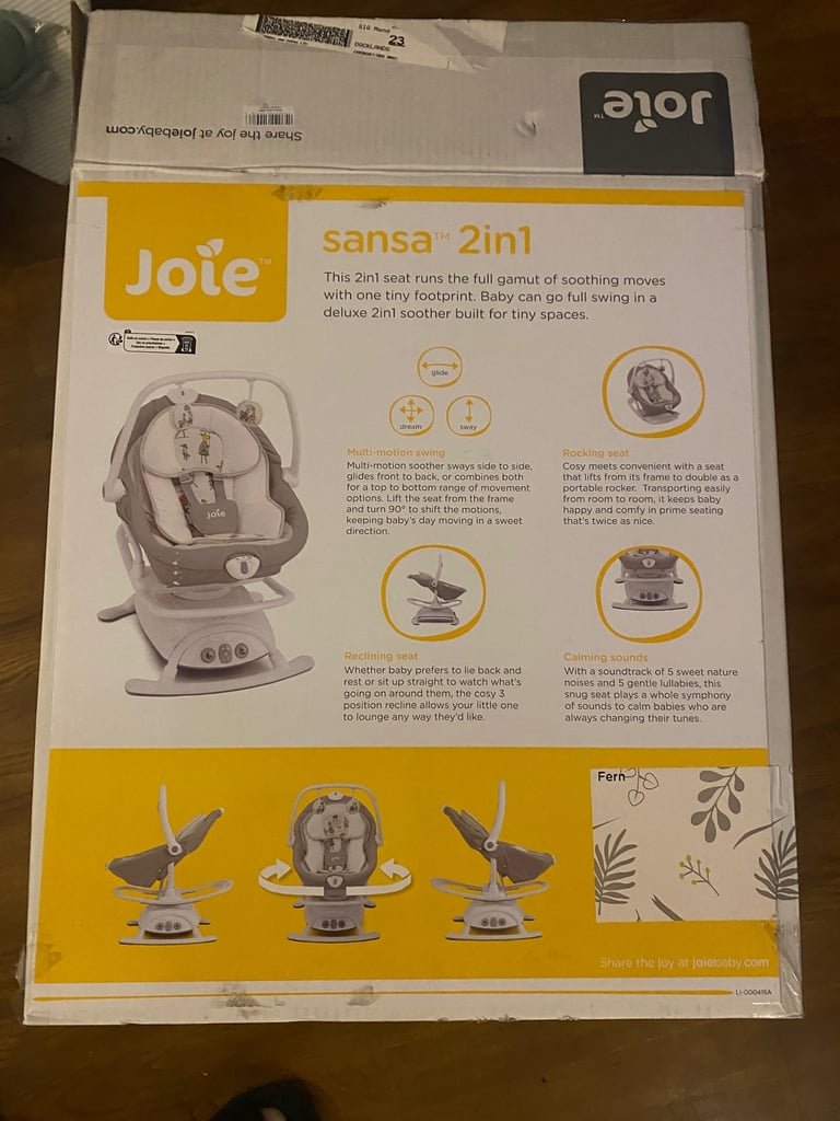 Joie Sansa 2 in 1 electric swing Rocker bouncer 