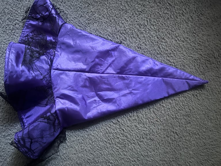 Halloween ladies Witch fancy dress costume/hat/broomstick size 12-14
