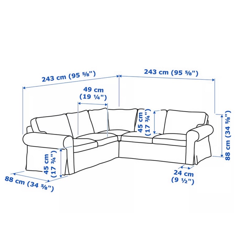 Corner Sofa IKEA EKTORP in Excellent Condition like new