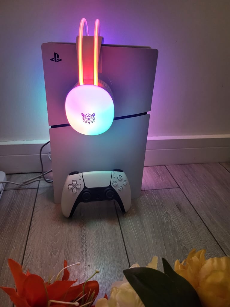 Ps5 slim digital with LED headset with controller 