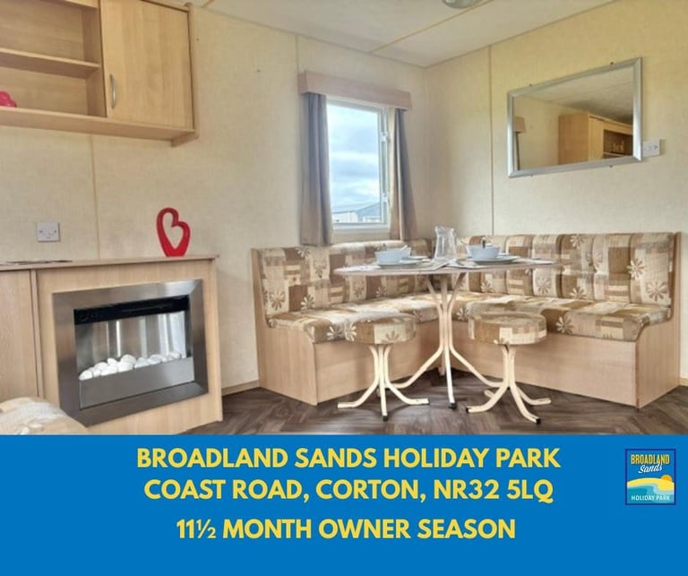 image for CHEAP STATIC CARAVAN FOR SALE AT BROADLAND SANDS - 11.5 MONTH OWNER SEASON!