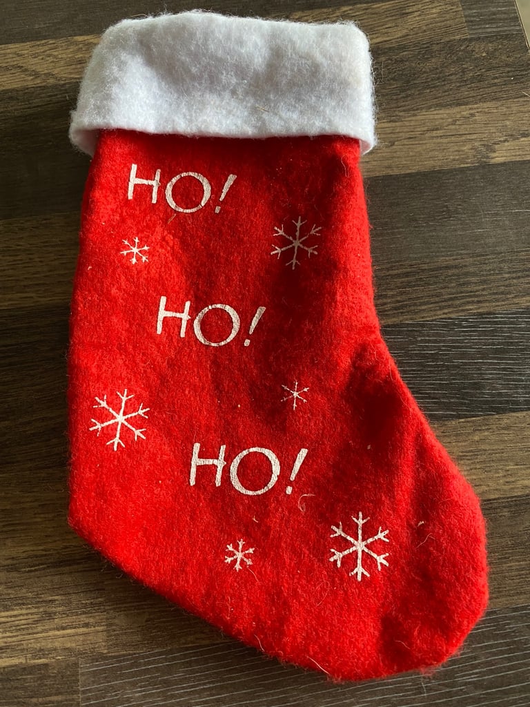 Cute cat Christmas stocking £1. New. Can post or collect from Tqy