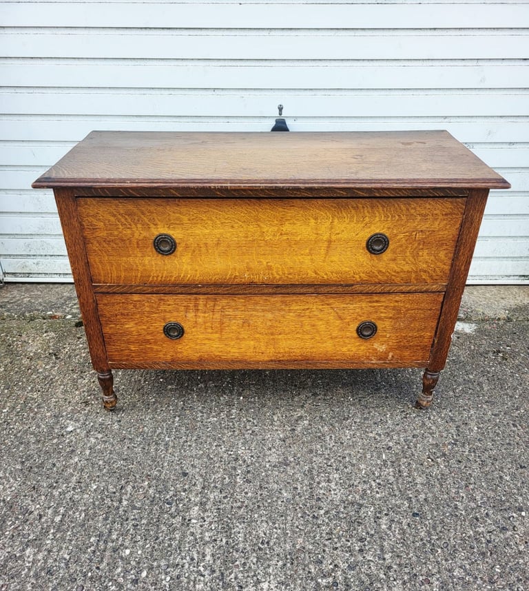 image for Vintage solid oak chest