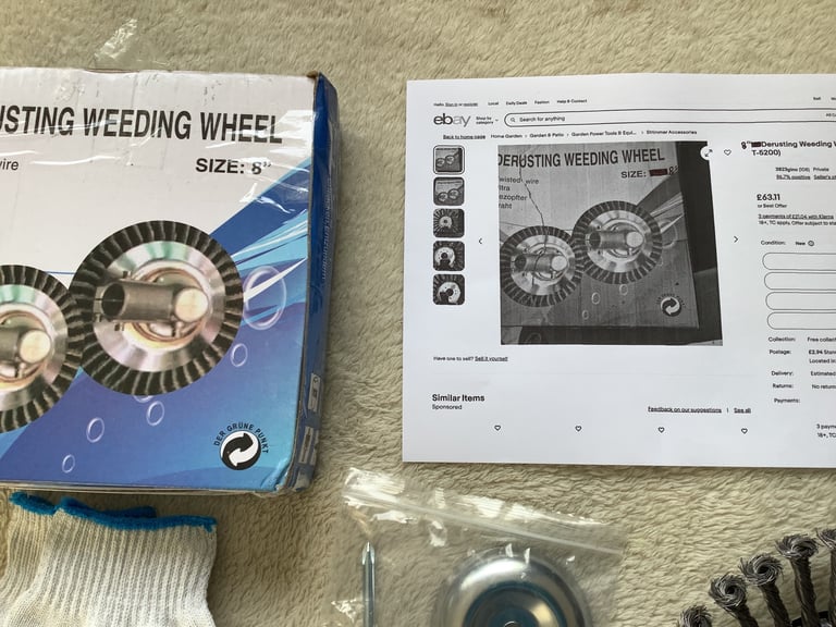 DERUSTING WEEDING WHEEL - NEW NEVER USED