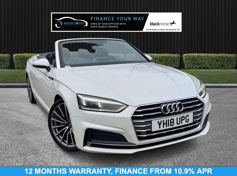 2018 18 AUDI A5 CABRIOLET 2.0 TDI S LINE CONVERTIBLE 2DR DIESEL S TRONIC EURO 6 
