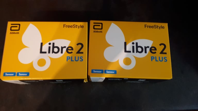 2 x Freestyle Libre2 plus sensors - 2026 expiry dates 