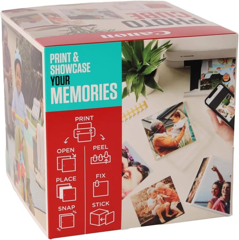 CANON PHOTO CUBE & FRAME + PP-201 5x5” PHOTO PAPER PLUS GLOSSY II (40 SHEETS) BRAND NEW & SEALED