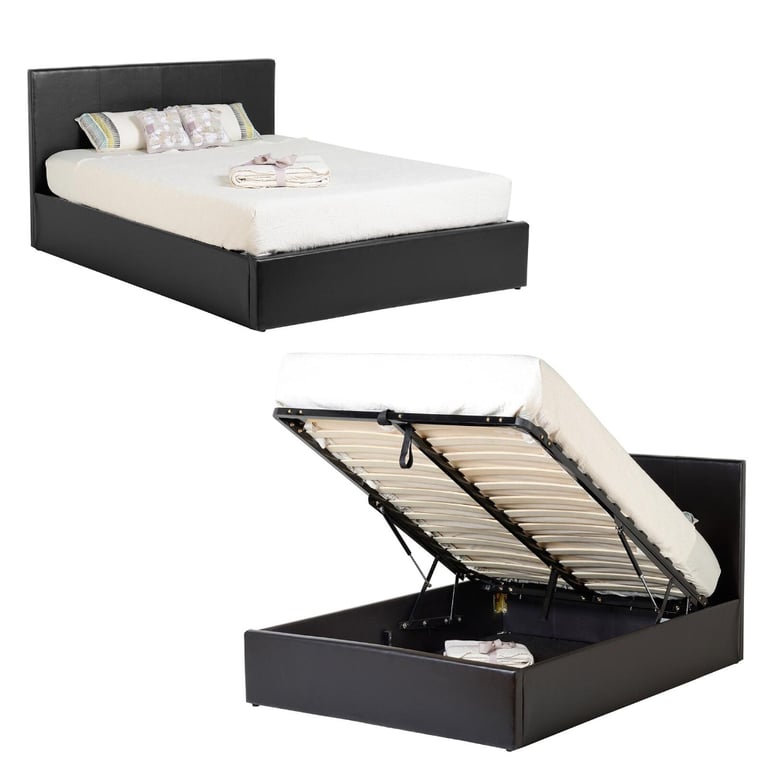 Leather Storage Beds size Single and Double in Norbury, London Gumtree