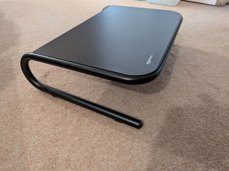 3x AmazonBasics Metal Monitor Stand - Black - Holds up to 18 kg