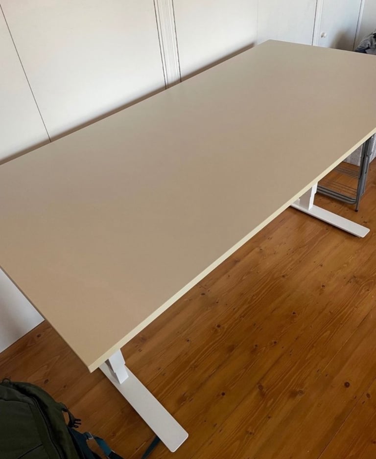 image for Desk/table top only beige/white, 160x80 cm, IKEA 