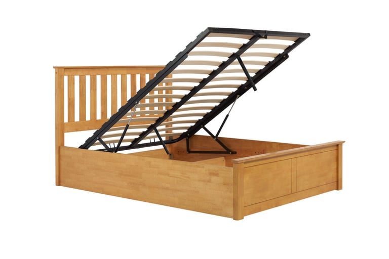 Birlea Phoenix Ottoman Bed Frame – 135cm Double, Oak Finish – Brand New in Box