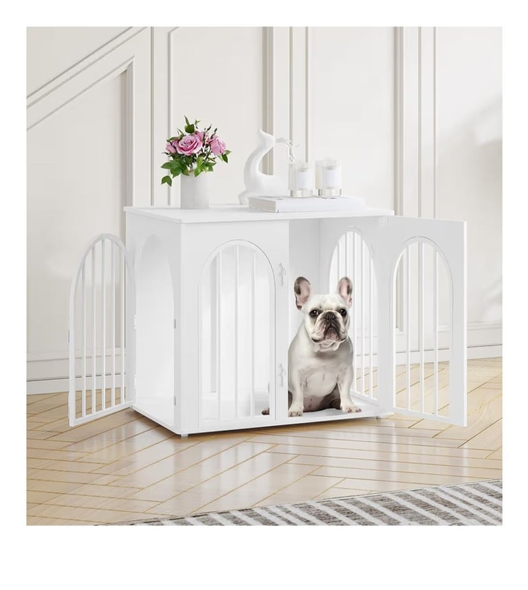 Dogs crate - bedside table style 