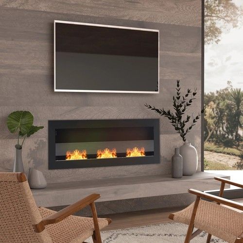 image for Wall Mounted Recessed Eco-Friendly Bioethanol Fireplace or Living Room
