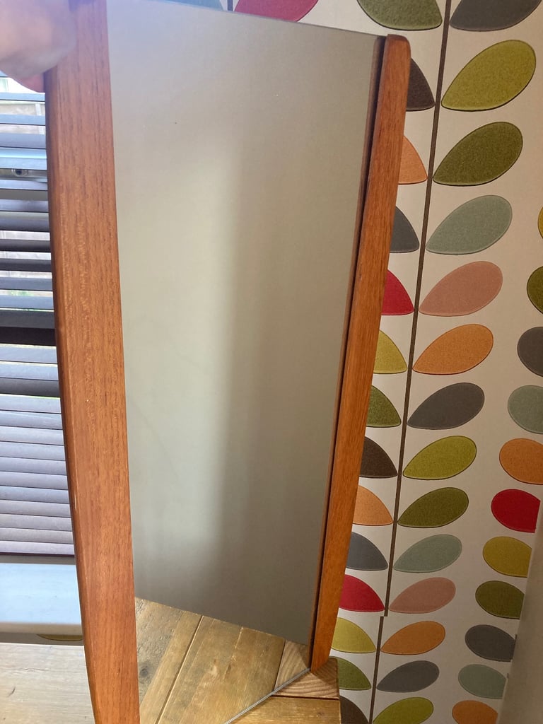 Teak Mid Century Long Mirror 