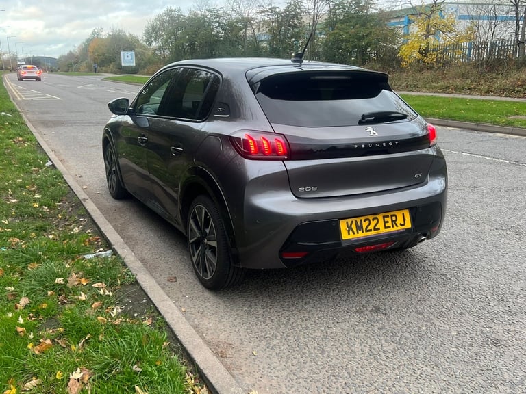 2022 22 PEUGEOT 208 GT 1.2 PURETECH 100BHP PETROL HATCHBACK GREY EURO 6
