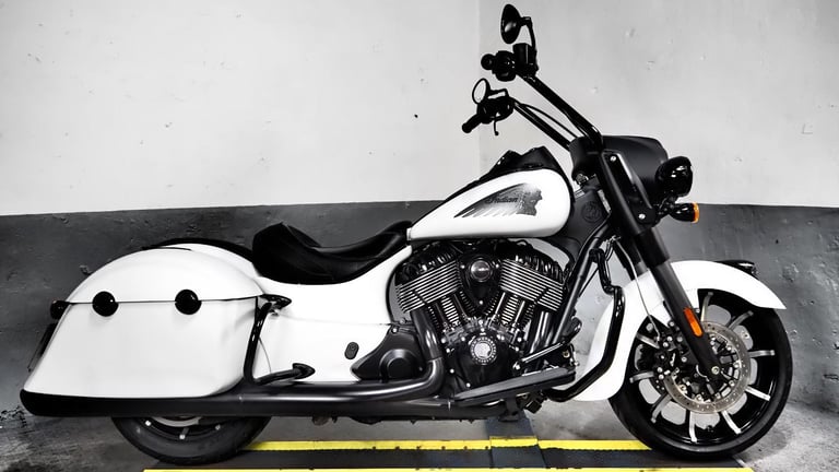 image for  2021 Indian Springfield Dark Horse ,12k ,Engine bars ,Mid apes, stunning bike 