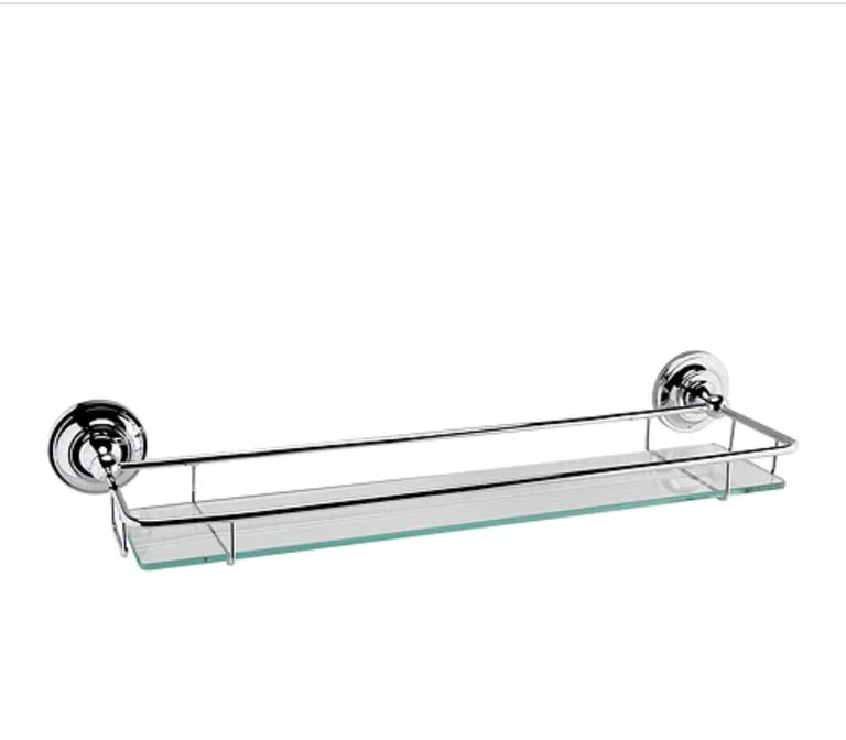 image for Bathroom Chrome glass shelf new 